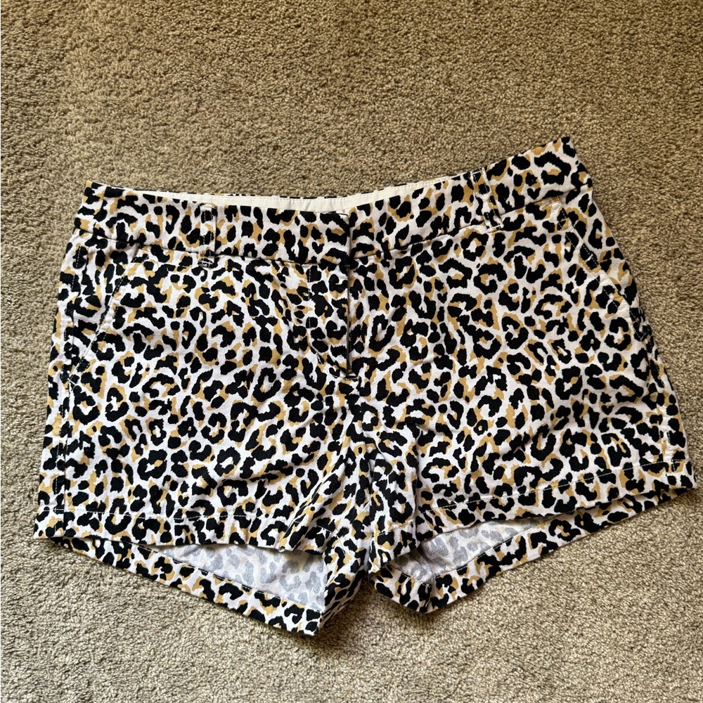 J.Crew Chino Leopard Print Shorts - Size 10